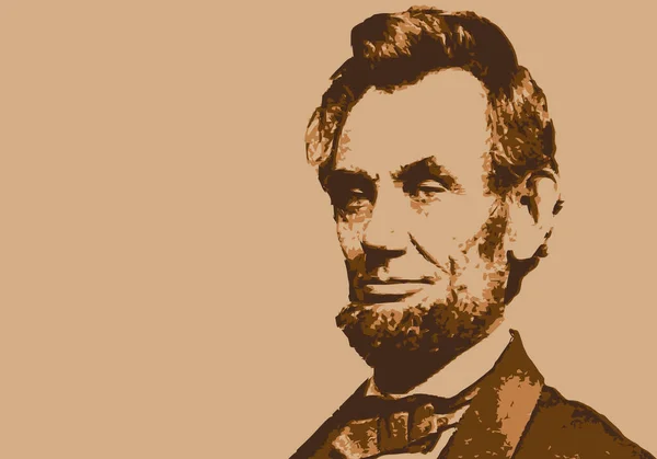 Ünlü Amerikalı politikacı Abraham Lincoln 'ün çizilmiş portresi..