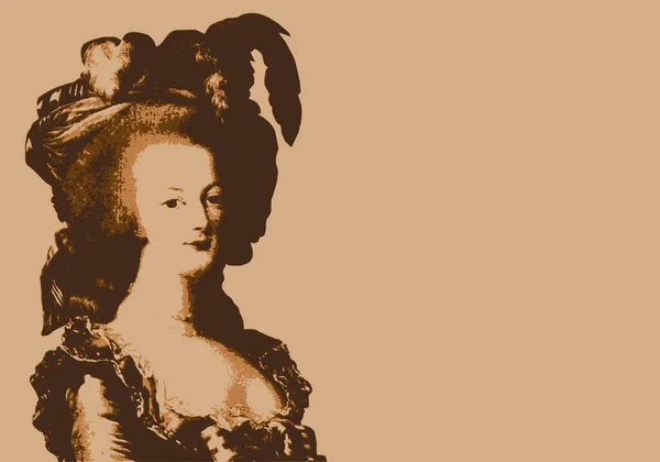 XIV. Louis 'in karısı Fransa Kraliçesi Marie-Antoinette' in portresi..