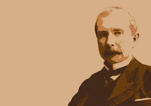 Ünlü Amerikalı sanayici ve milyarder Rockefeller 'ın portresi..