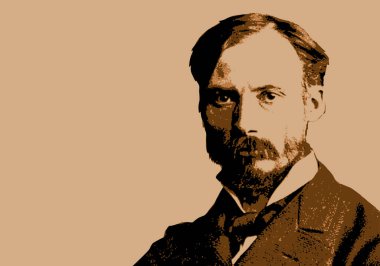 19. yüzyılın ünlü Fransız empresyonist ressamı Auguste Renoir 'ın portresi..