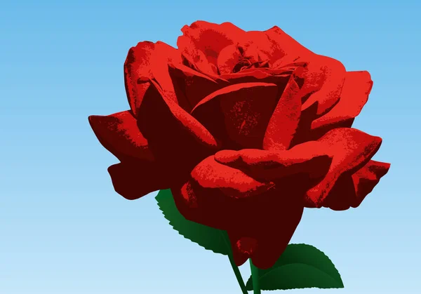 Une Rose Rouge Symbole Amour Vie Couple Pour Saint Valentin — Image vectorielle