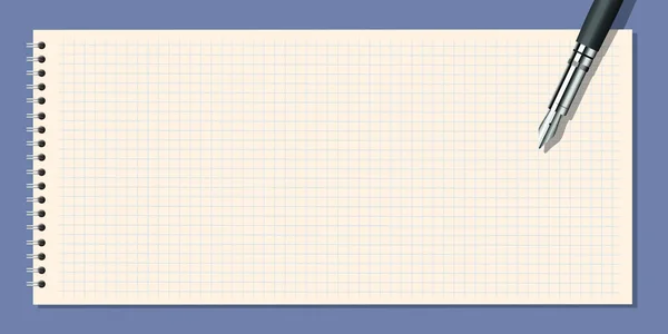 Der Weiße Hintergrund Eines Notizbuchs Eine Nachricht Schreiben — Stockvektor