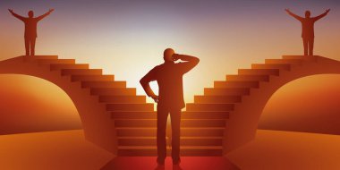 Seçim hakkı, mesleki kariyerinin yönünü iki karşıt çözüme göre belirlemek zorunda olan bir adamla..