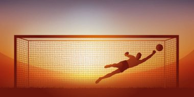 Bir futbol maçında savunma kavramı, kalecinin kaleye dalarak şutu durdurması..