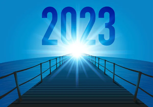 2023 Ban Azzal Céllal Hogy Elérjük Vállalat Jövőjét Egy Pontonnal — Stock Vector