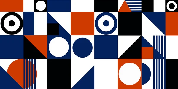 Bauhaus tarzı poster, çok renkli poster, vektör