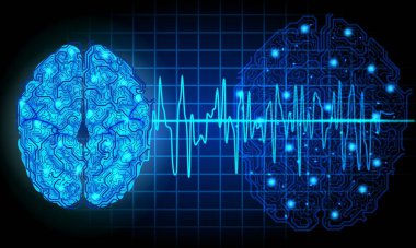 Beyin ve insan organları. vektör illüstrasyonu.