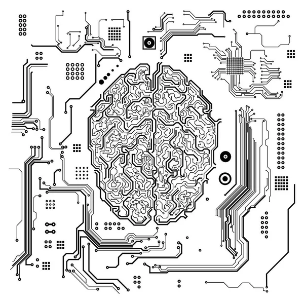 Teknoloji ve dijital arkaplana sahip devre kartı