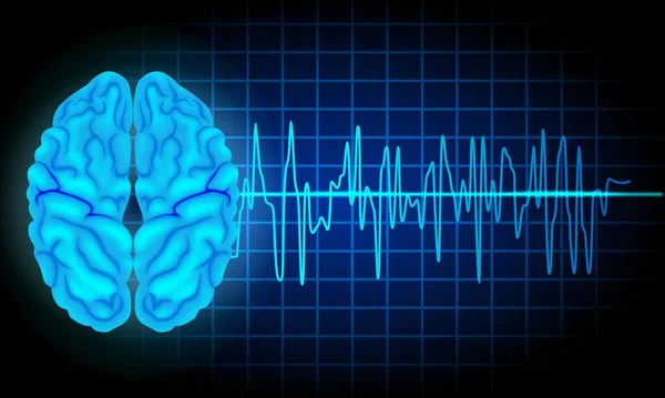 Ilustración Digital Del Cerebro Humano Con Forma Corazón — Foto de Stock