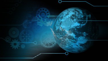 Küre ve ikili kodlu soyut arkaplan