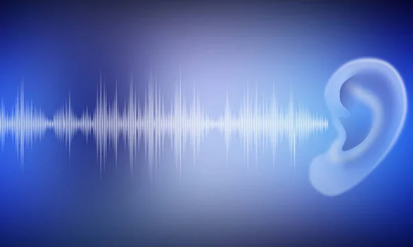 Sound Wave Blue Background — Stock Photo, Image