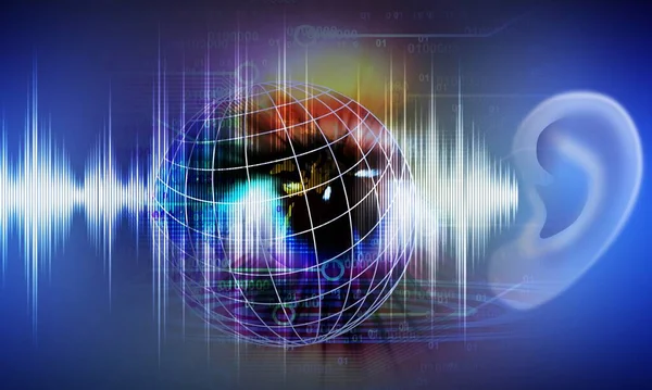 Müzik notaları ile soyut arkaplan