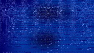 Mavi ve kırmızı noktalı soyut arkaplan