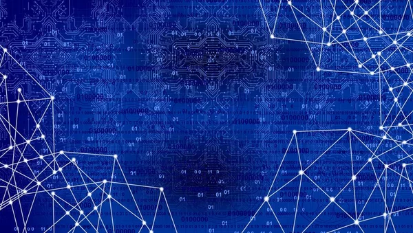 dijital ağ ve veri görselleştirme, teknoloji, internet ve ağ konsepti. 3d oluşturma