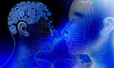 Beyin teknolojisi kavramı. 3d oluşturma