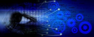 vites ve dişli tekerlekleri olan soyut arkaplan