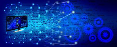 vites ve dişli tekerlekleri olan soyut arkaplan