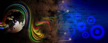 vites ve dişli tekerlekleri olan soyut arkaplan