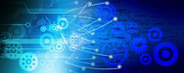 vites ve dişli tekerlekleri olan soyut arkaplan