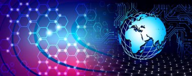 Dünya ve dünya ile soyut arkaplan