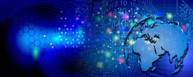 Küre ve ikili kodlu soyut arkaplan