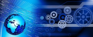 vites ve dişli tekerlekleri olan soyut arkaplan