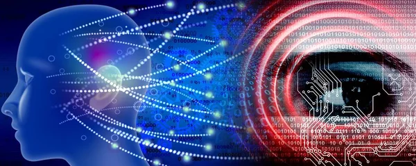 Soyut yapay zeka kavramı. 3d oluşturma