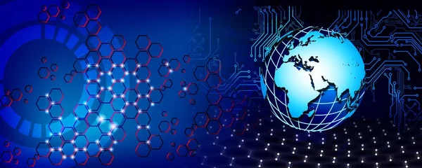 Küre ve noktalarla soyut bir arkaplan. vektör illüstrasyonu