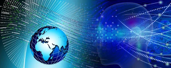 Küre ve ikili kodlu soyut arkaplan