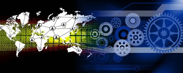 vites ve dişli tekerlekleri olan soyut arkaplan