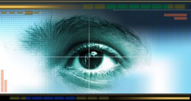 çift kodlu gözün dijital bileşimi