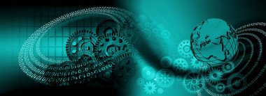 vites ve dişli tekerlekleri olan soyut arkaplan