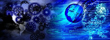 soyut yapay zeka ve teknoloji temalı gövde arka planı