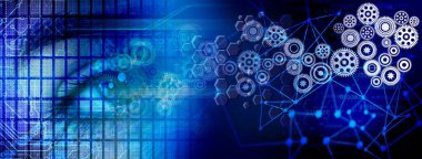 vites ve dişli tekerlekleri olan soyut arkaplan