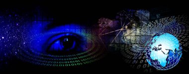 göz siber devre gelecekteki teknoloji konsepti