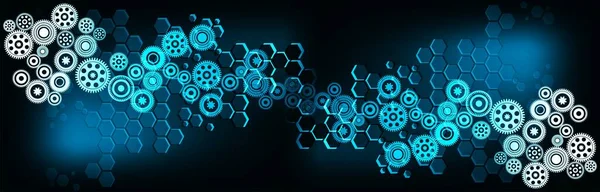 Vites ve dişli tekerlekleri olan soyut bir arka plan. vektör illüstrasyonu