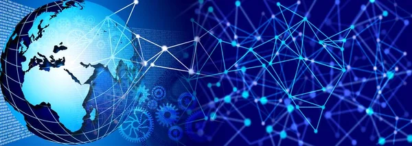 küresel ağ ve internet konsepti. 3d oluşturma