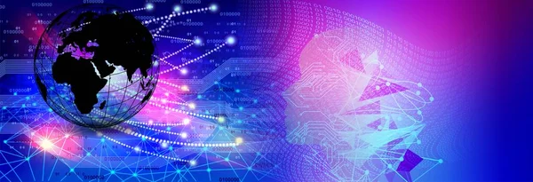 Dünya haritası ve küresi olan soyut arkaplan