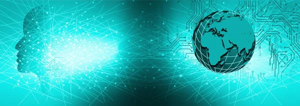 soyut yapay zeka ve teknoloji temalı gövde arka planı