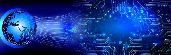 abstract artificial intelligence and technology theme hud background