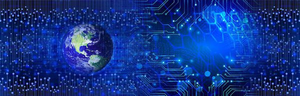 abstract background with binary code