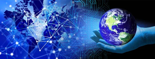 küresel ağ konsepti. internet ve teknoloji.