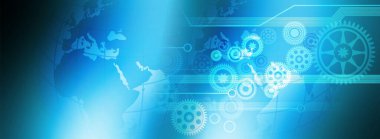 vites ve dişli tekerlekleri olan soyut arkaplan