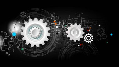 vites ve dişli tekerlekleri olan soyut arkaplan