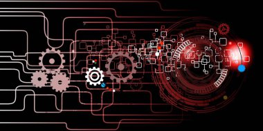 vites ve dişli tekerlekleri olan soyut arkaplan