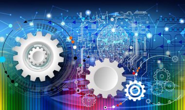 vites ve dişli tekerlekleri olan soyut arkaplan