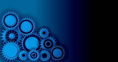 vites ve dişli tekerlekleri olan soyut arkaplan