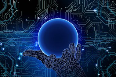 İnsan beyni ve dişli tekerlekleri olan soyut bir arkaplan