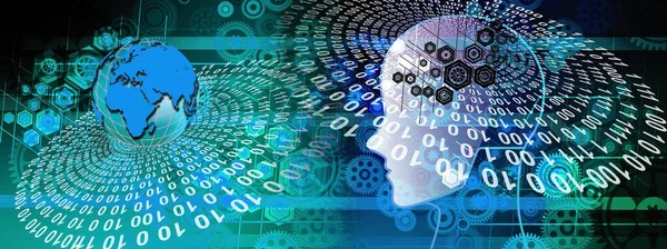 Soyut elementlerle ikili kodların dijital bileşimi