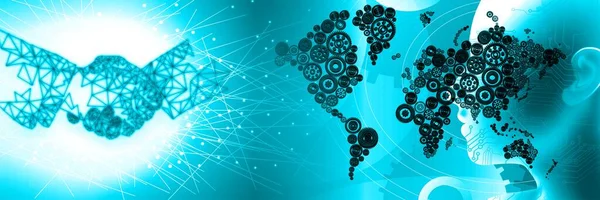 Mavi ve beyaz insanların soyut arkaplanı